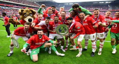 بعد غياب 5 مواسم.. آيندهوفن يستعيد لقب الدوري الهولندي